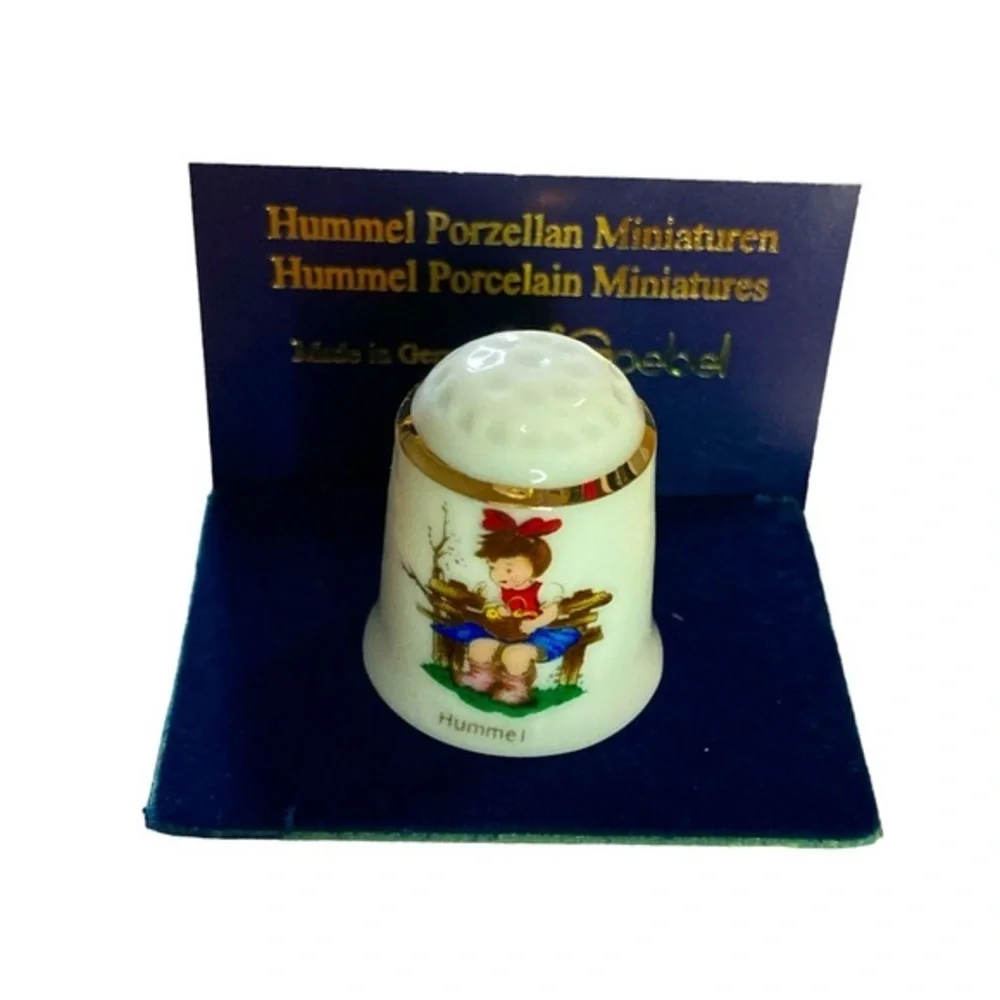 Hummel Thimble Ceramic Porcelain Little Girl Made in Germany Vintage Collectible